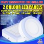 24W 2 Colour Square Surfacemount LED Panel White/Blue